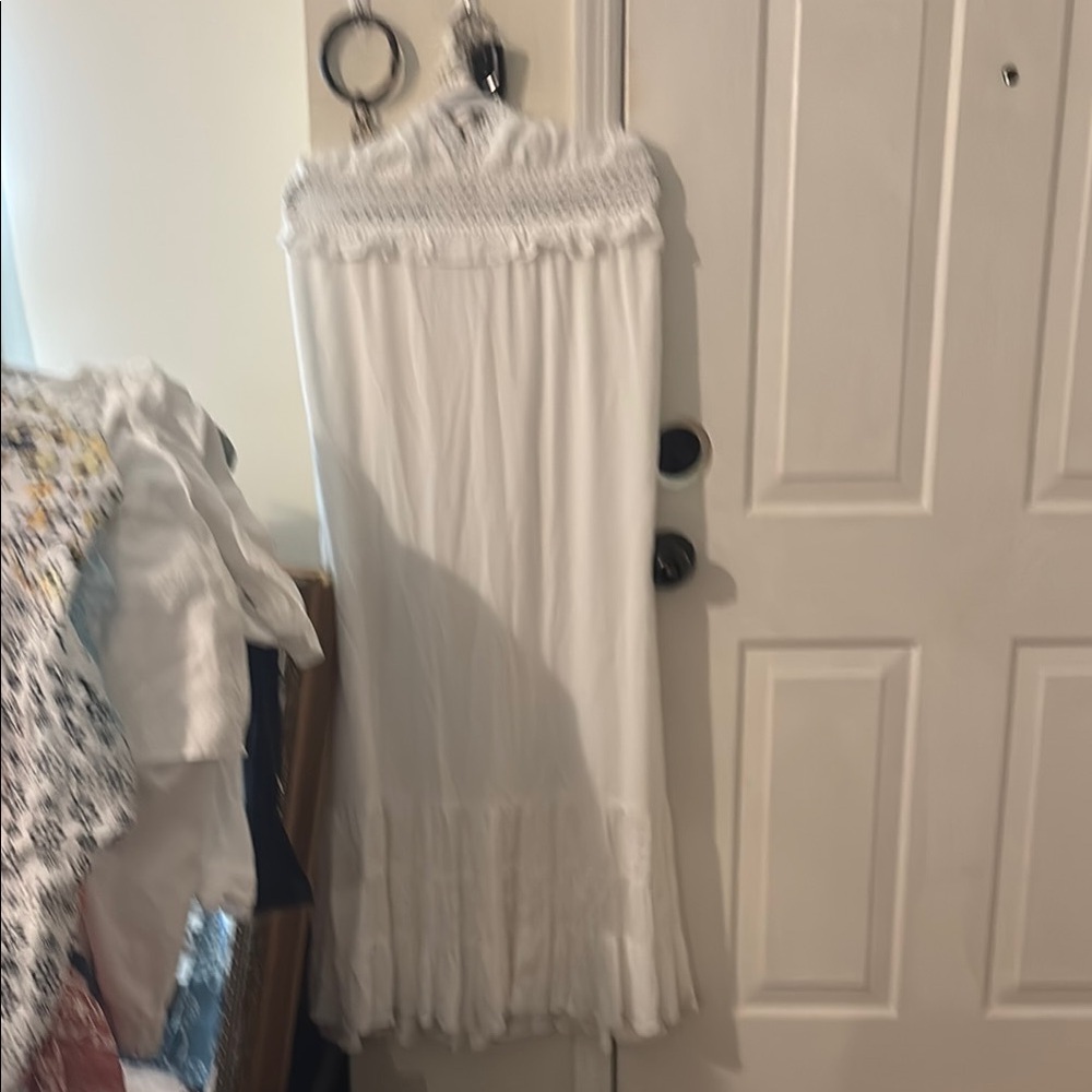 Elegant White Lace Trim Skirt